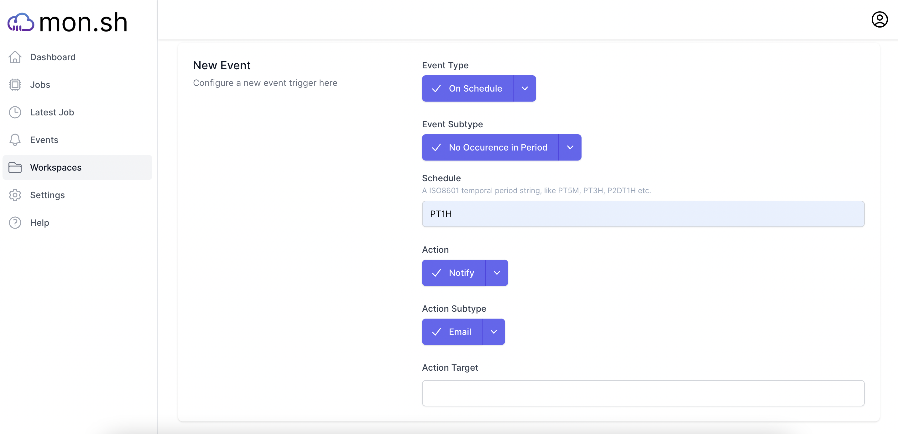 missed job schedule event configuration setup